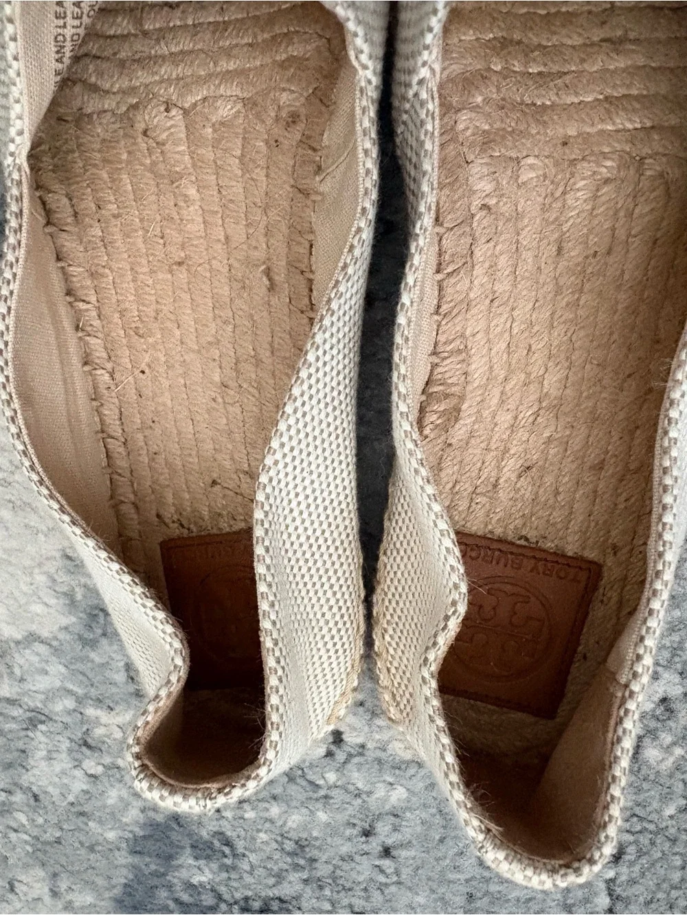 Tory Burch Color Block Canvas and Leather Espadrille, Women’s 7